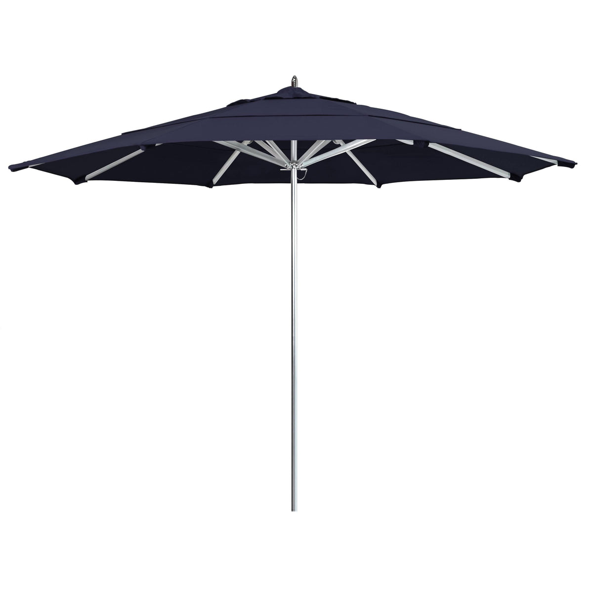 Navy Aluminum Pole Market Umbrella with Push Lift W335868