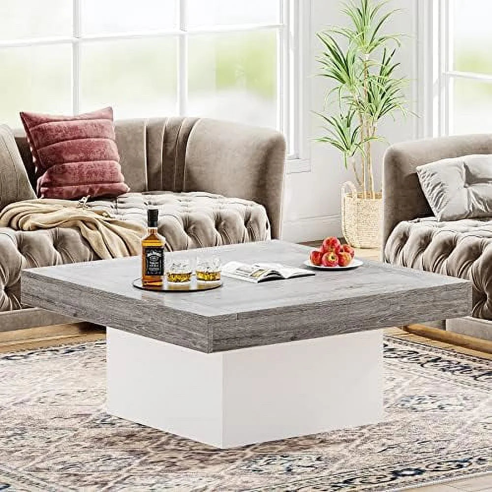 Square LED Engineered Wood Coffee Table B8980