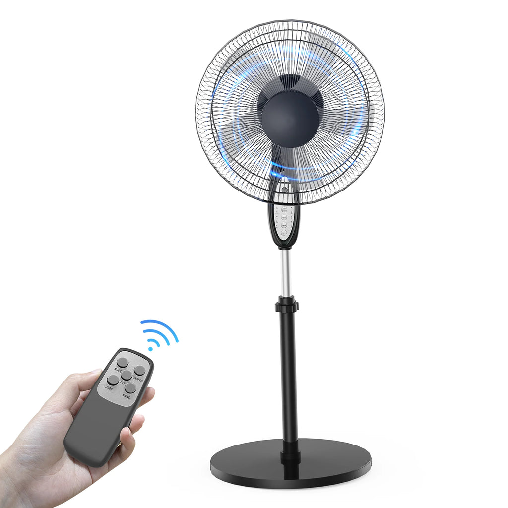 Adjustable Oscillating Pedestal Fan with Remote Control M70115