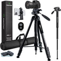 70 Tripod with Bluetooth Remote Shutter, Monopod Pack of 2 K85849