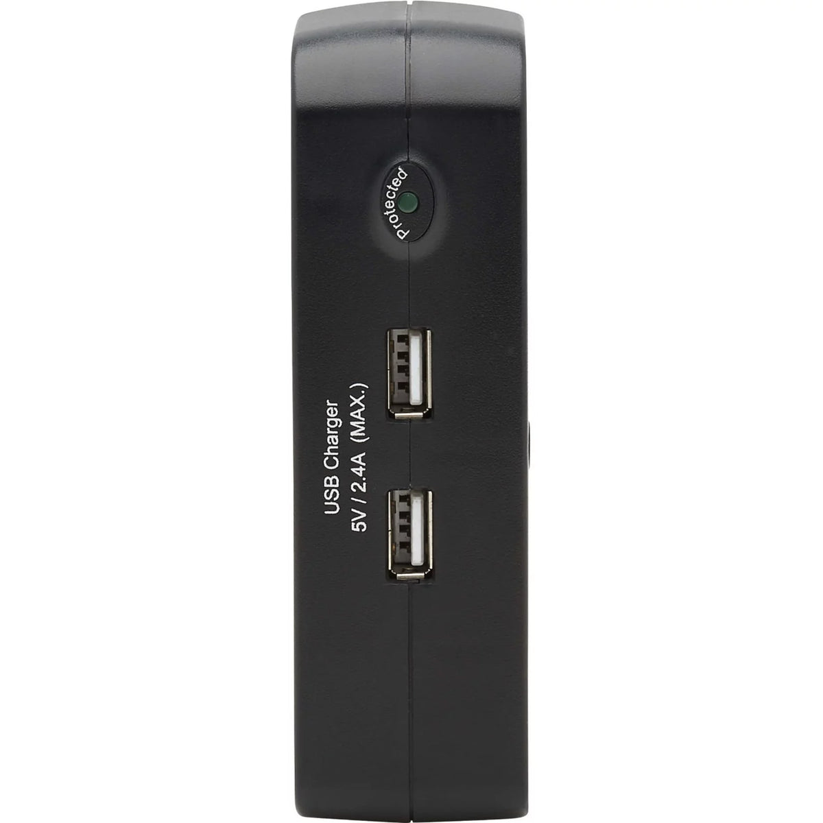 3-Outlet Surge Protector 2 USB Charging Ports Black P8136