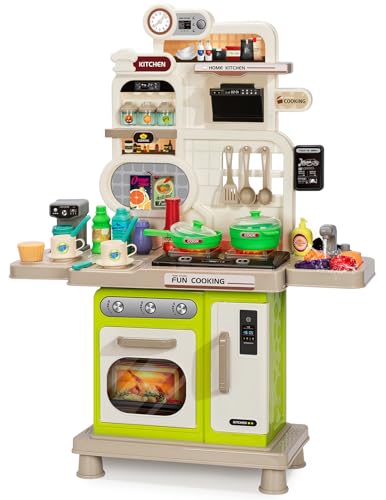 Kids Kitchen Playset with Sound & Light, Play Sink and Play Food C868065