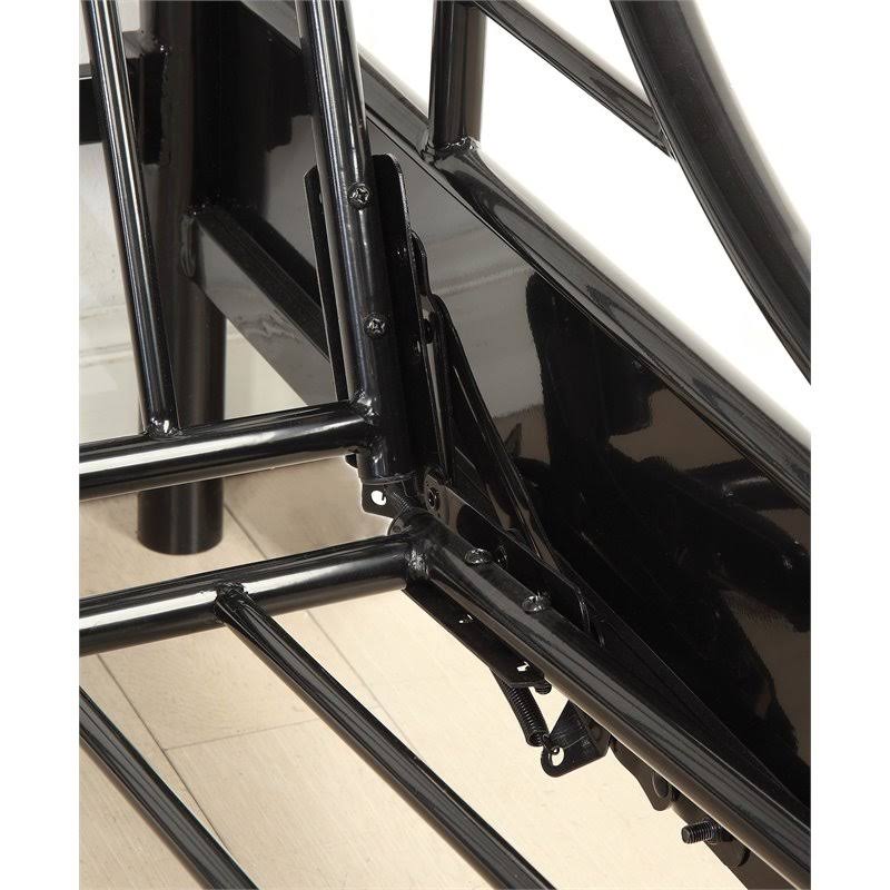 Black Metal Twin Over Futon Bunk Bed W934303