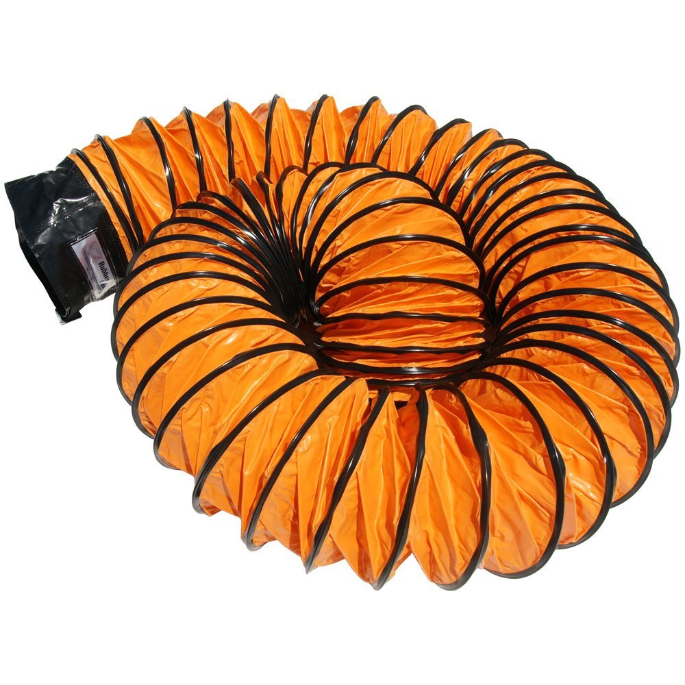 Orange Ventilation Duct Hose 8ID x 25' Length A609
