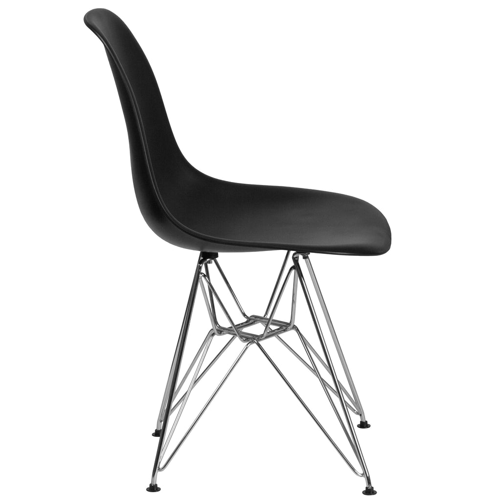 Green Plastic Chair with Chrome Base P112315