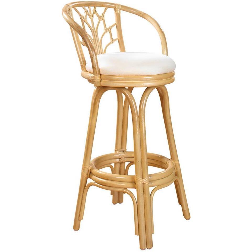 Swivel Rattan Counterstool in Natural Finish Z7923