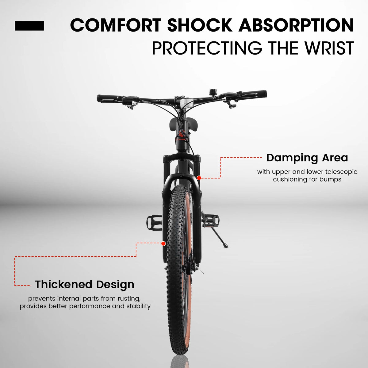 24 inch Mountain Bike Bicycle with Disc Brake, Black Y194