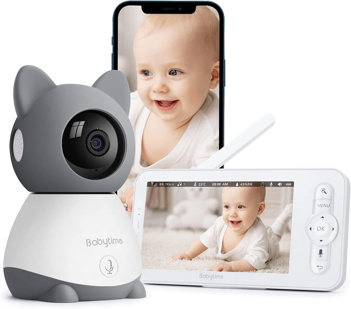 1080P Pan/Tilt Video Baby Monitor with Infrared Night Vision Q31728