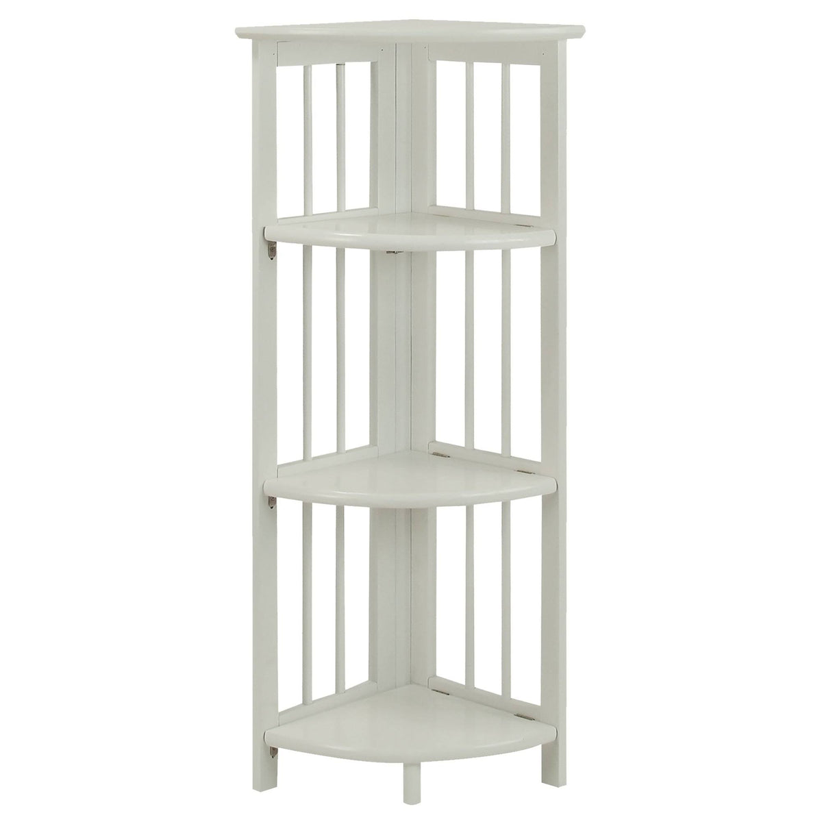 Truffle Brown 4-Shelf Corner Folding Bookcase R96964