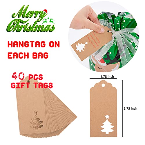 40pcs Assorted Sizes Christmas Gift Bags S768139