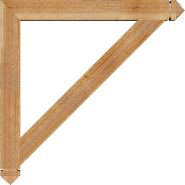 4x22W x 38x22D x 38x22H Traditional Arts & Crafts Rough Sawn Bracket, Western Red Cedar B141842