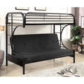 Black Metal Twin Over Futon Bunk Bed W934303
