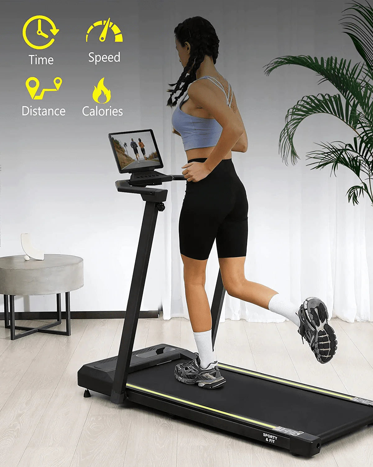 2.25HP Folding Treadmill with Remote Control U578076