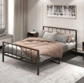 Queen Size Black Metal Platform Bed D88958