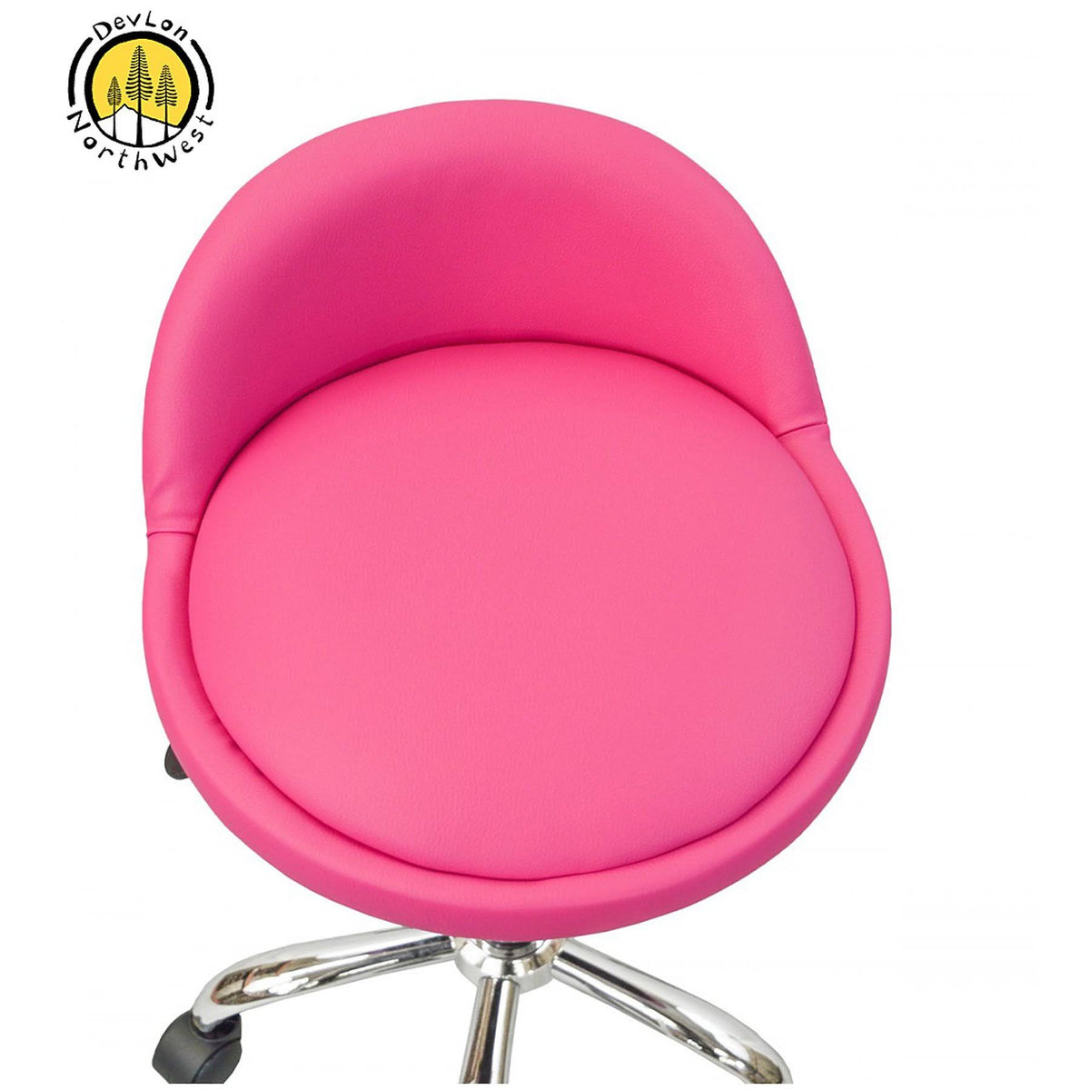 Pink Salon Stool with Back Rest R287