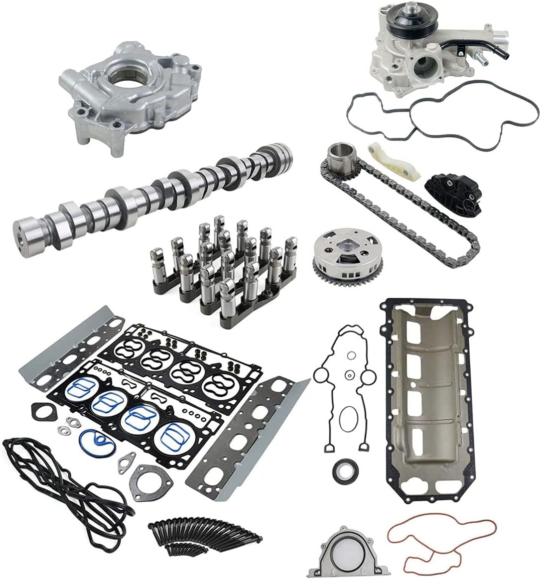 VVT Lifters Camshaft Kit Head Gasket Water Oil Pump Set for 2009-2015 Dodge Ram 1500 5.7L V8 HEMI U767441
