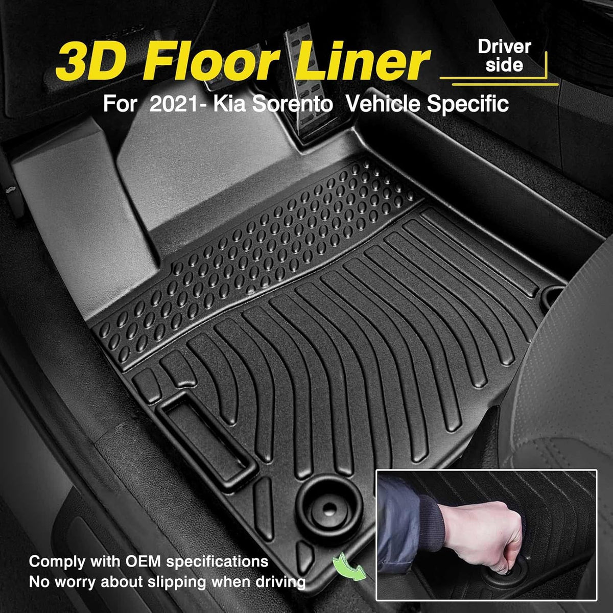 All Weather Floor Liners 1st and 2nd Row Mat Liner Set B908737