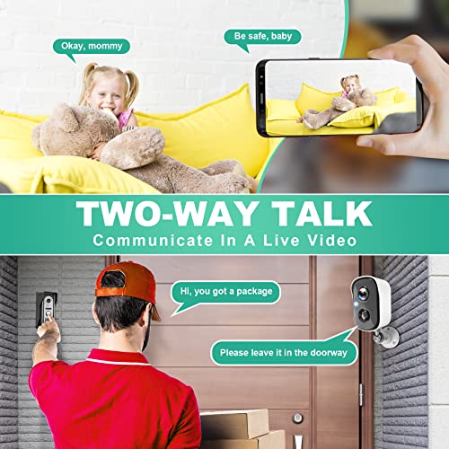 2K Battery Powered Wireless Security Camera H130742