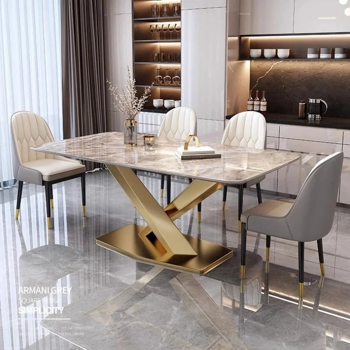 Black Small Stone Coffee Table D7065