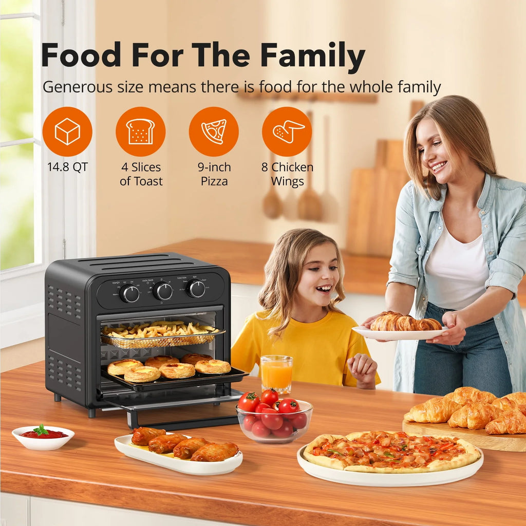 1700W 14.8 Quart 9 in 1 Air Fryer Oven J9932