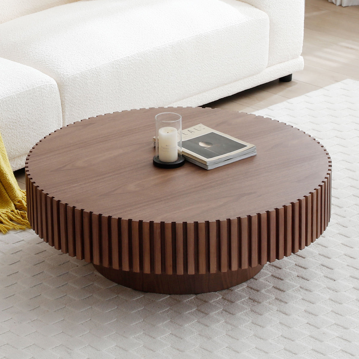 39.37'' Round MDF Coffee Table I1074
