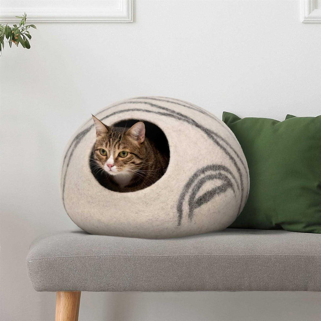 Felt Cat Bed Cave 100% Merino Wool H100