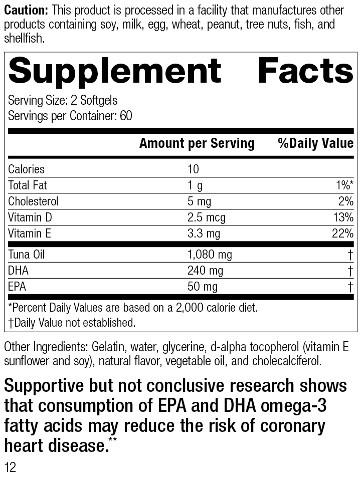 Omega-3 Chewable 120 Softgels N7015
