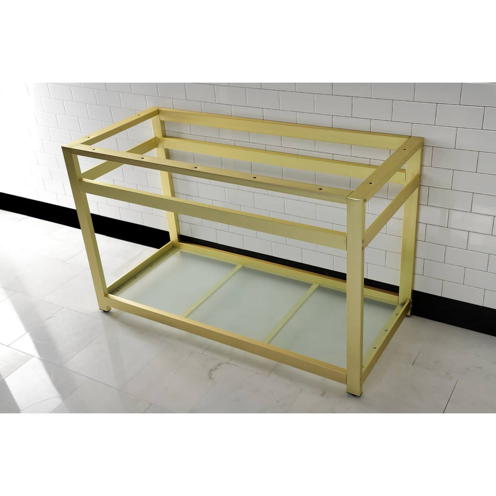 Oil Rubbed Bronze Console Sink Base with Glass Shelf R2574