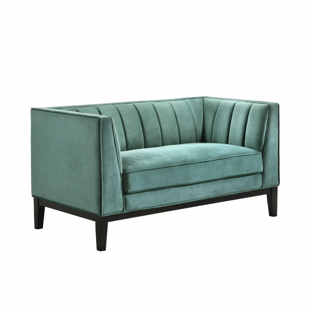 Light Grey Velvet Loveseat I717187