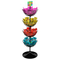 Round Floor Dump Bin Display with Four Baskets V595