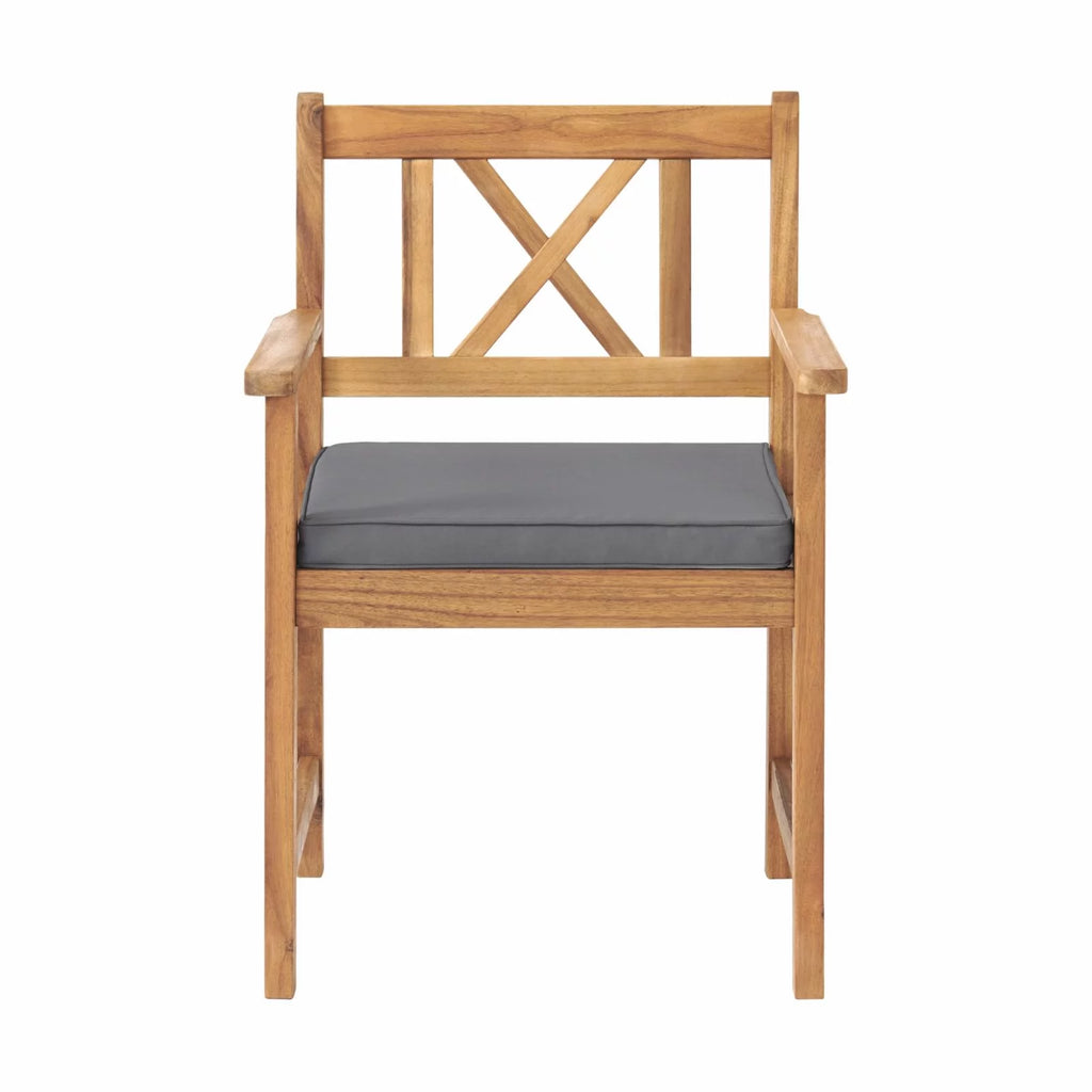 Acacia Wood Dining Chair with Cushions Set of 2 H1075