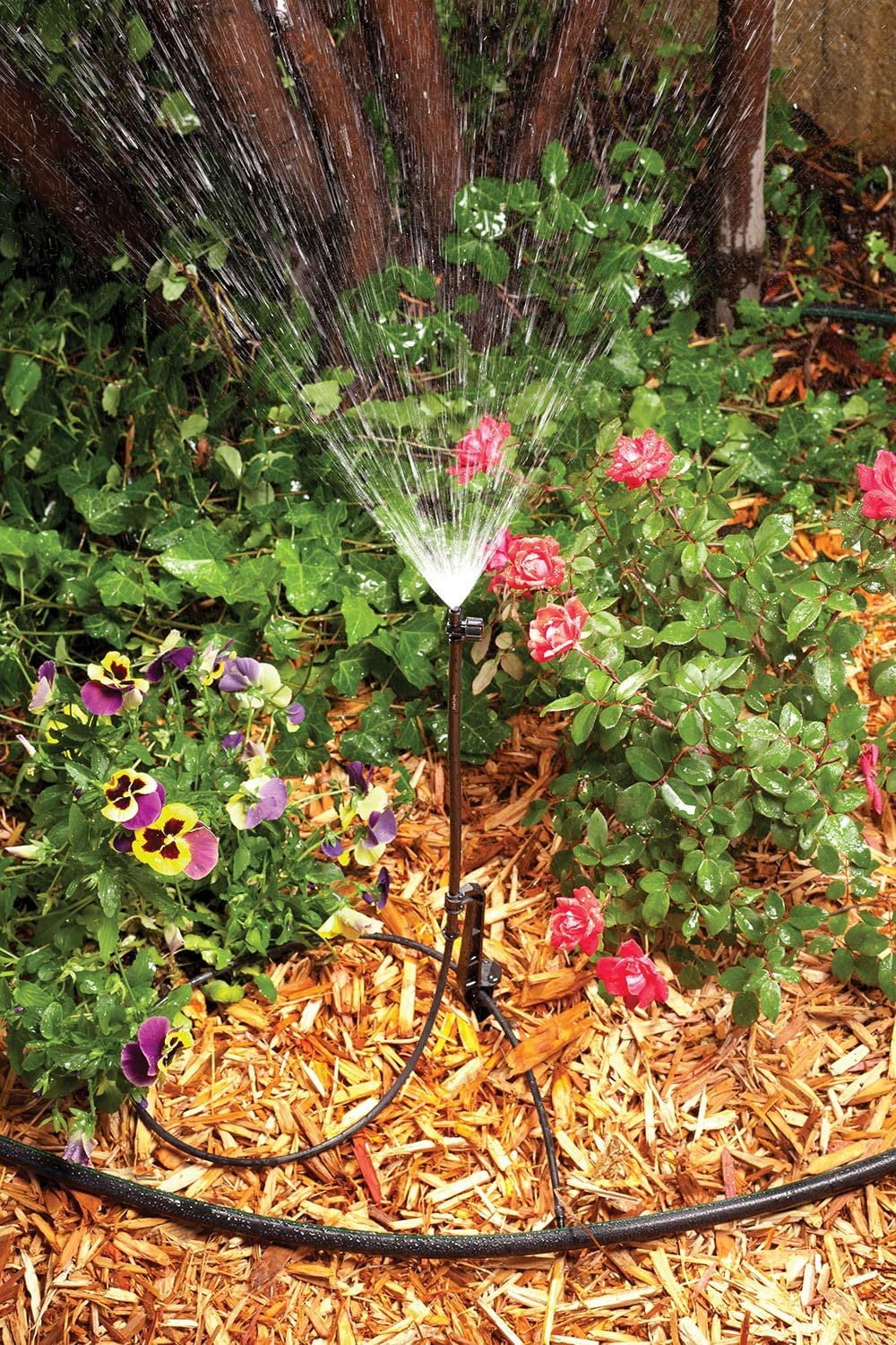 Drip Irrigation Watering Kit with Drippers, Micro-Bubblers and Micro-Sprays E865505