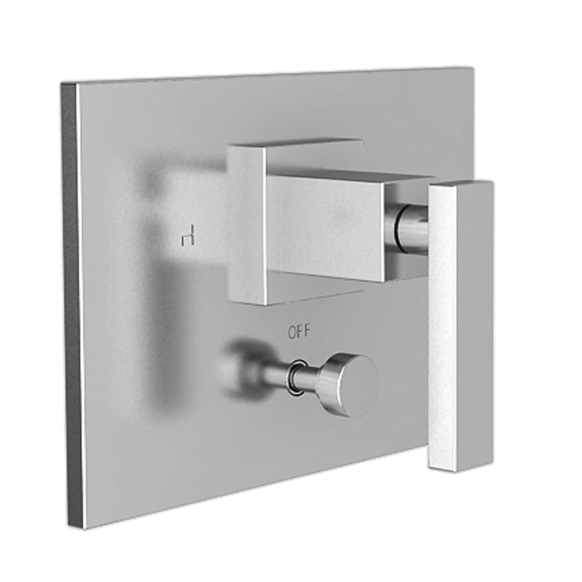 Balanced Pressure Tub & Shower Diverter Plate with Handle Polished Chrome J596